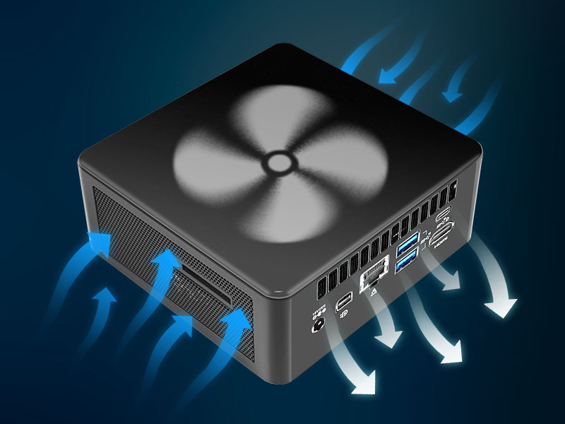 mini PC with cooling fan