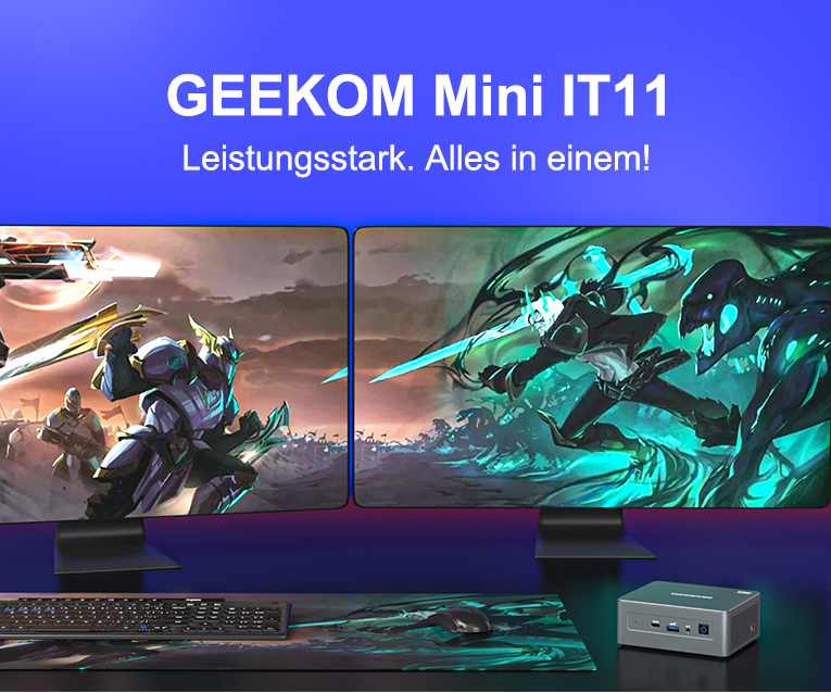 GEEKOM Mini-PC Mini IT11 -Leistungsstark. Alles in einem!