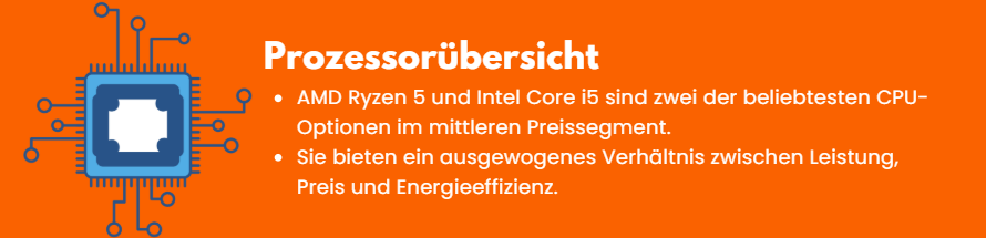 amd ryzen 5 vs. intel i5: Prozessorübersicht