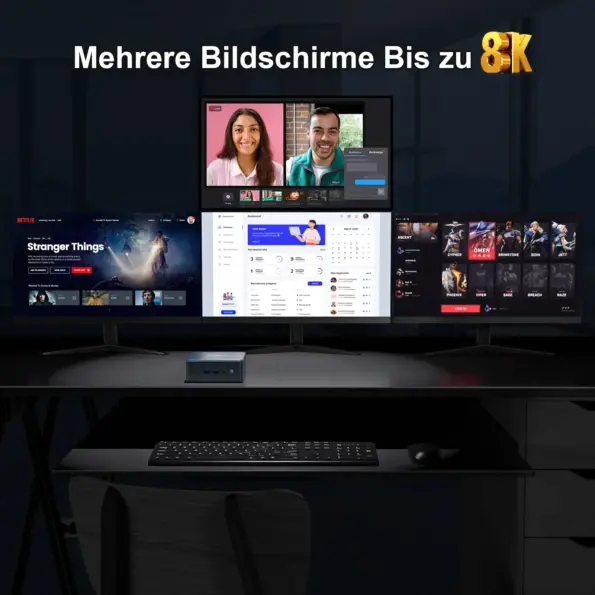 GEEKOM Mini IT12 Mehrere Bildschirme Bis zu 8K (1)