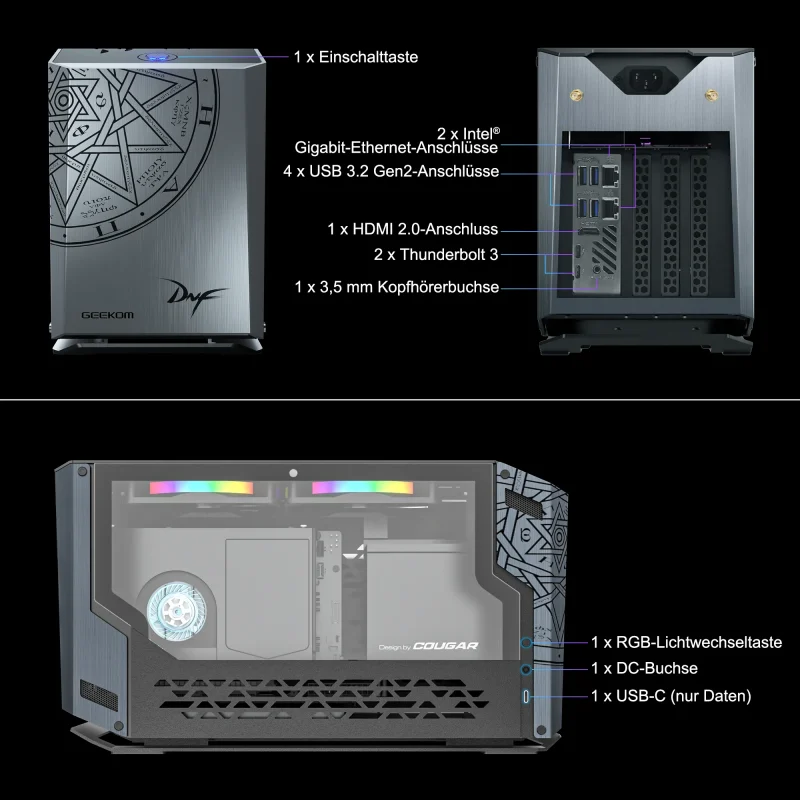 GEEKOM Mini FUN9 Multi-Port-Konnektivität