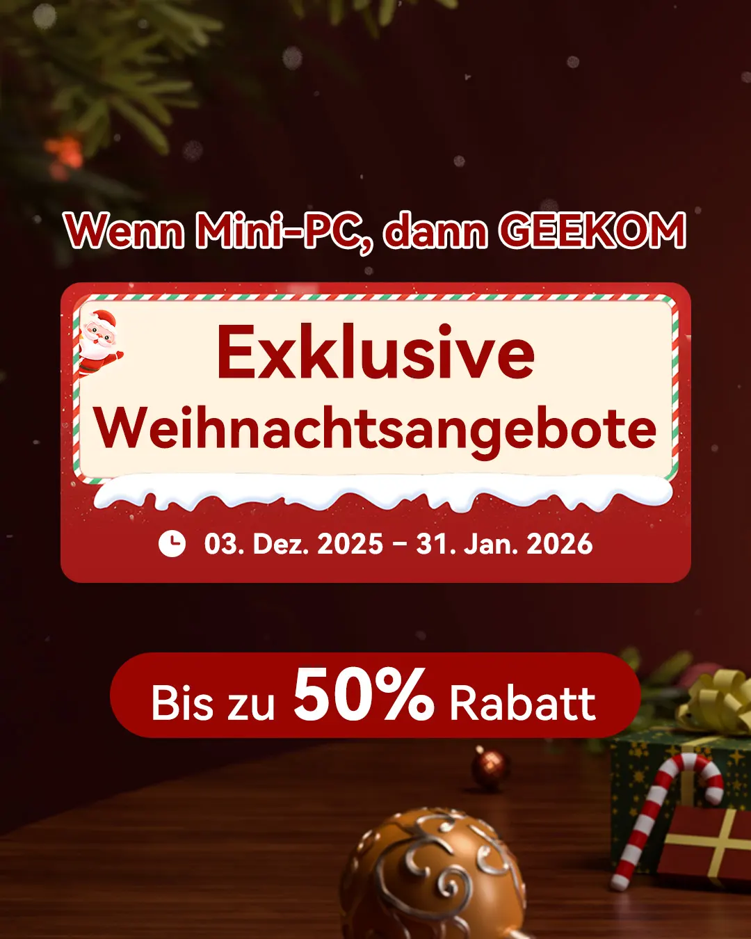 Geekom Weihnachtsangebote Banner