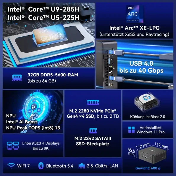 Details zum GEEKOM IT15 Mini PC