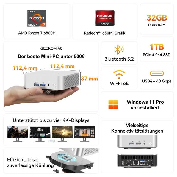 Kurze Produktvorstellung des GEEKOM A6 Mini PC