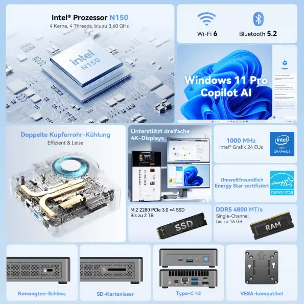 Details zum Geekom Mini Air 12 Mini PC