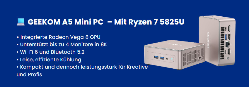 Ryzen 7 5700X vs 5800X: Geekom A5 Mini PC