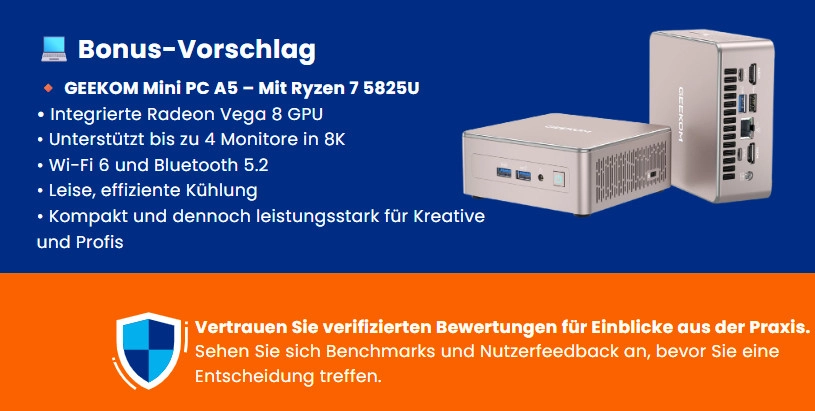 AMD Ryzen 5 vs. Ryzen 7: Geekom A5 Mini PC