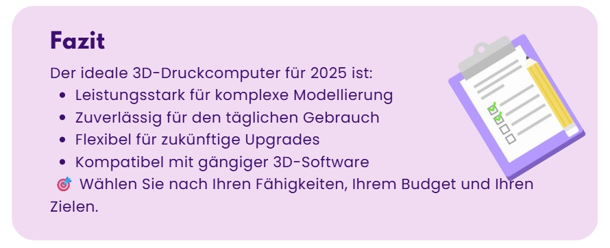 Bester Computer für den 3D-Druck 2025: Fazit