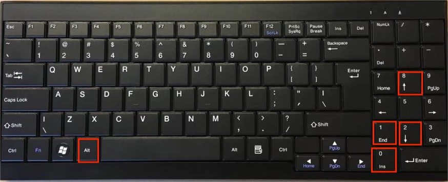 Auf einer US-amerikanischen QWERTY-Tastatur geben Sie alt+0128 ein.