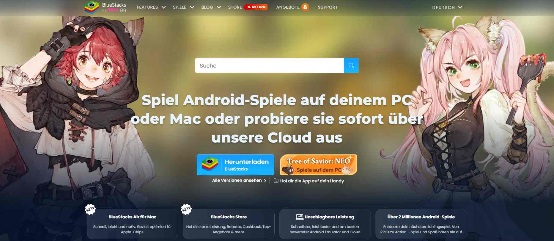 Wie man Mobile Games auf dem PC spielt: BlueStacks: Android-Emulator für PC