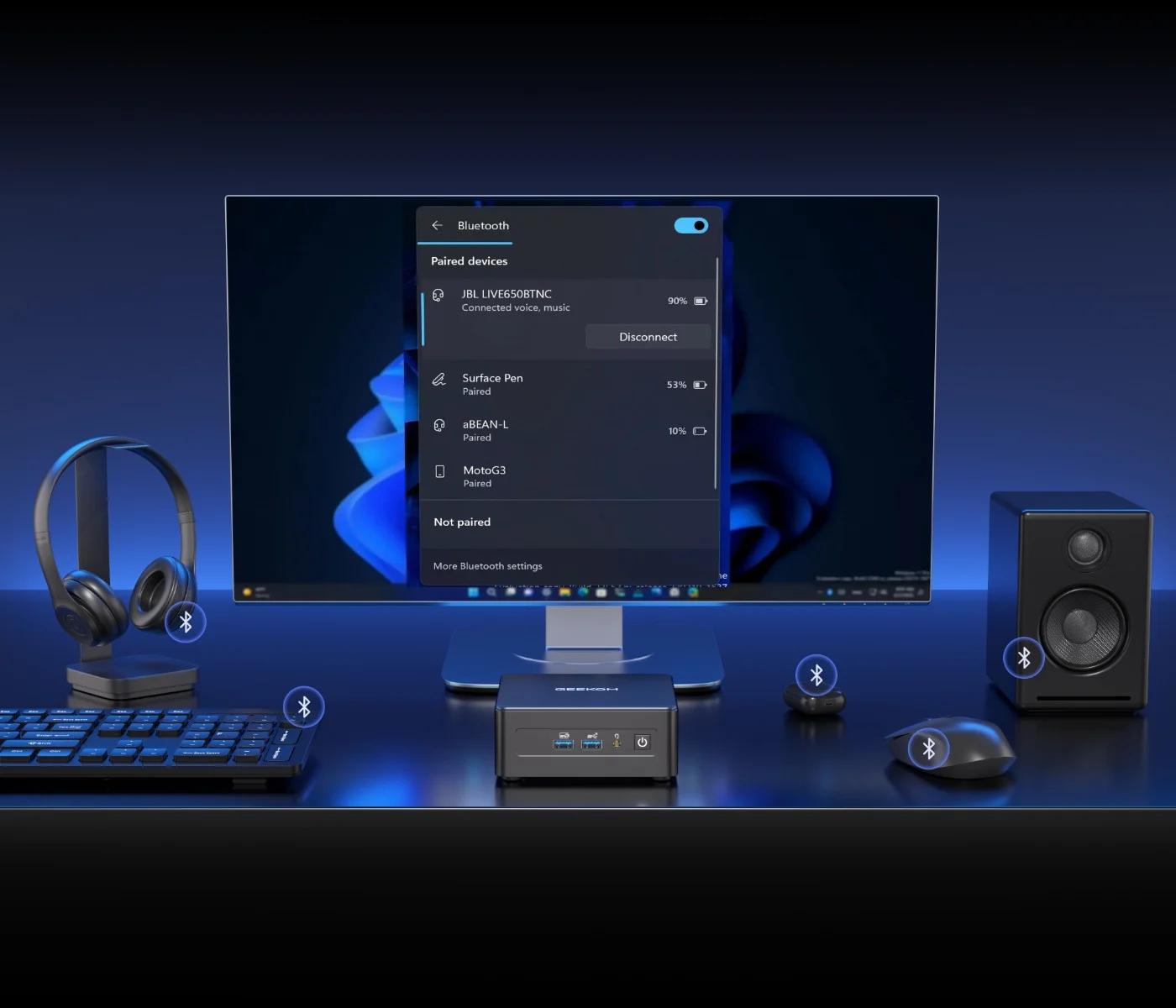 Bluetooth-Verbindung anzeigen