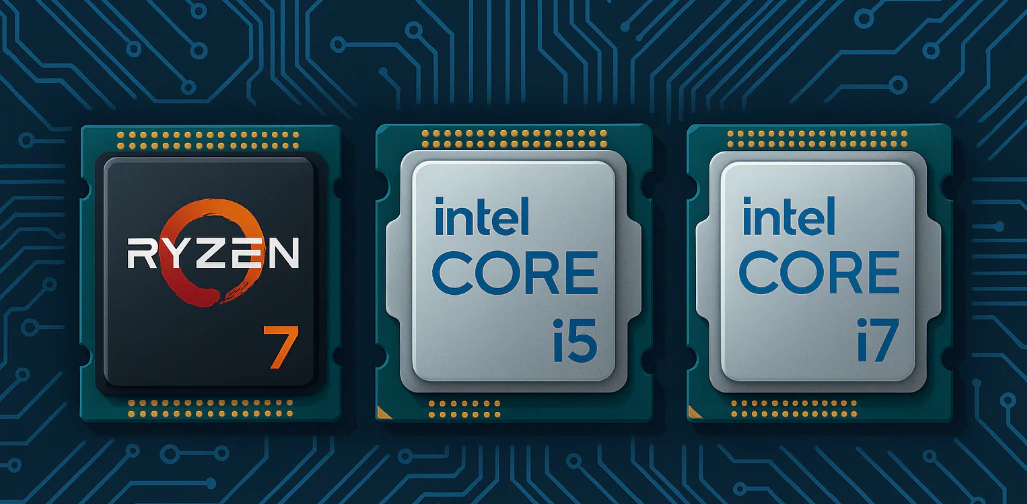 AMD Ryzen 7 vs. intel i5 vs. intel i7
