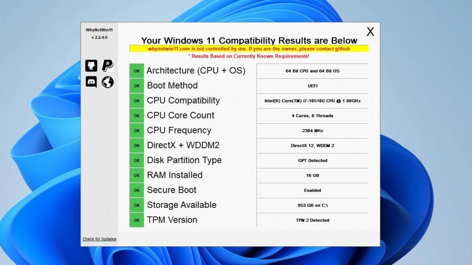 Alternative zu PC Health Check: WhyNotWin11