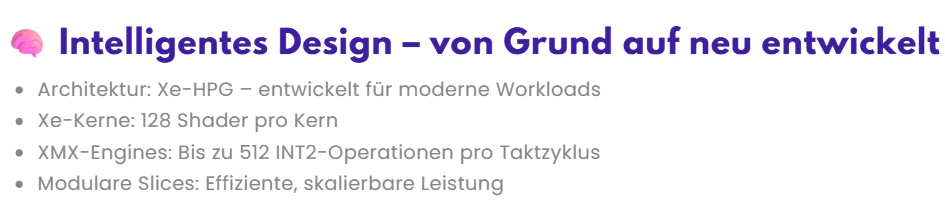Intel arc grafik: Intelligentes Design von Xe-HPG
