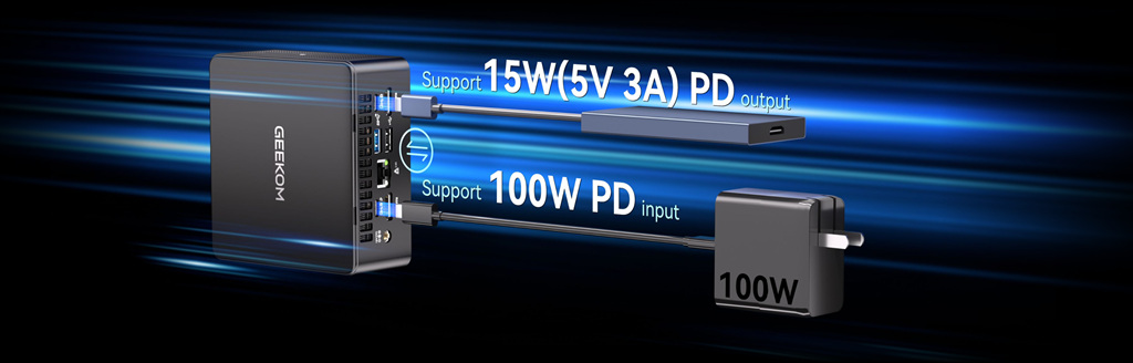 USB4-Anschlüsse des GEEKOM IT15