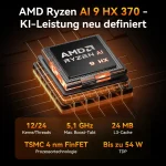 Geekom A9 MAX Mini PC mit AMD Ryzen AI 9 HX 370