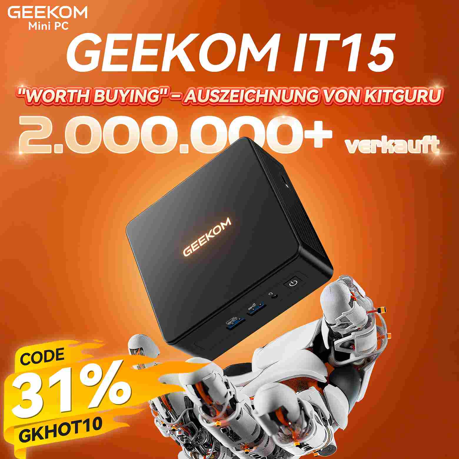 ✨NEU: GEEKOM IT15 Mini AI PC