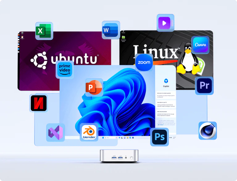 Geekom Mini PC für Windows und LInux