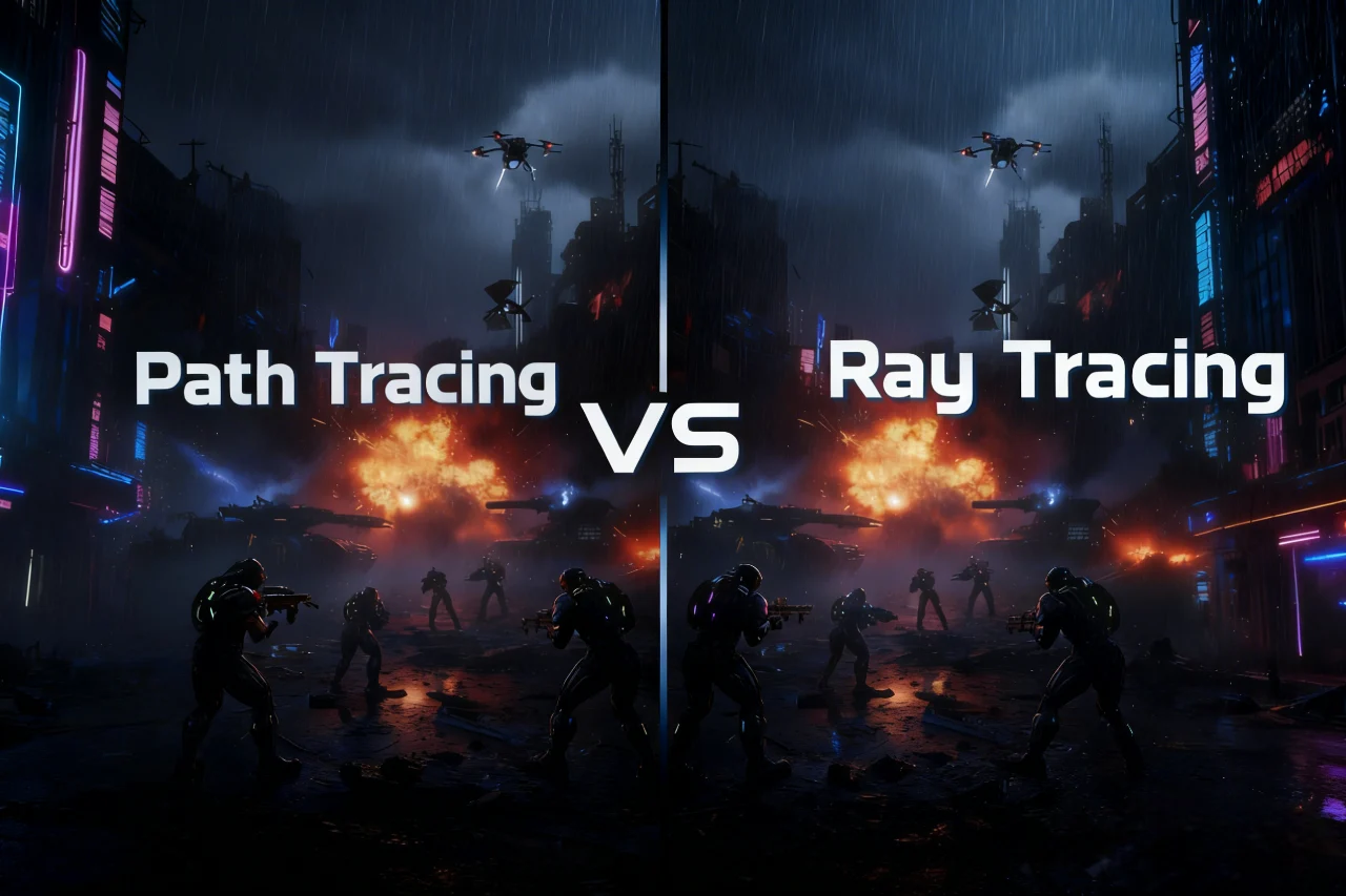 Path Tracing vs Raytracing