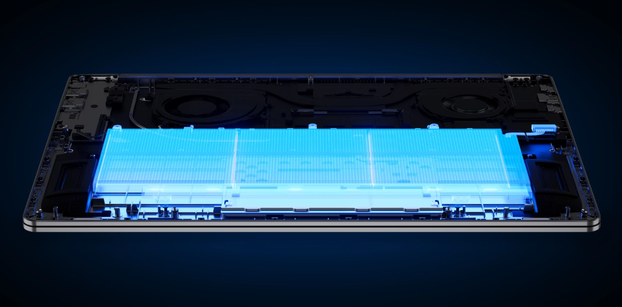 Das X16 Pro wird von einem 77Wh Akku betrieben und bietet bis zu 17 Stunden Laufzeit