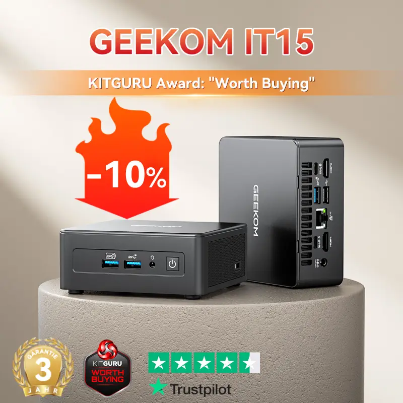 ✨NEU: GEEKOM IT15 Mini AI PC