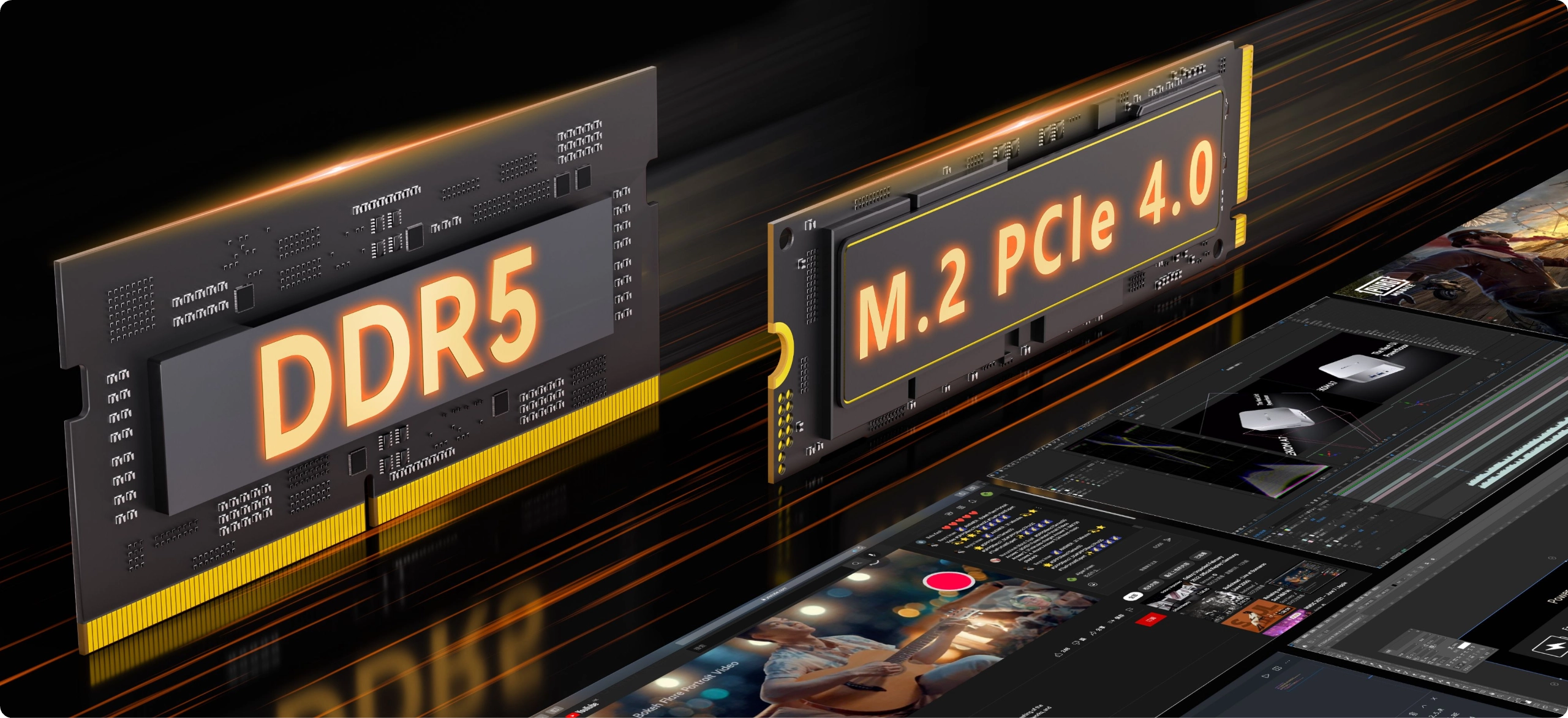 16 GB DDR5-RAM und eine 1 TB PCIe-4.0-NVMe-SSD sorgen für maximale Reaktionsgeschwindigkeit