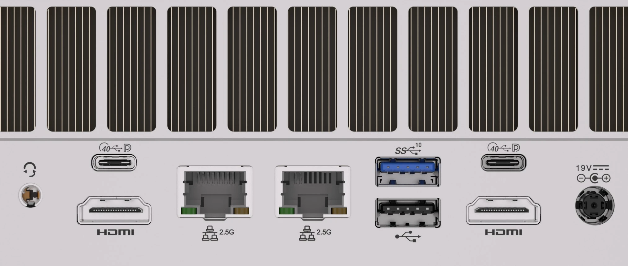 GEEKOM A9 Mega Ryzen AI Max+ 395 Mini PC Rückseite mit Anschlüssen