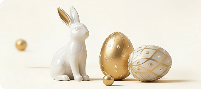 Hasen und Osterdeko