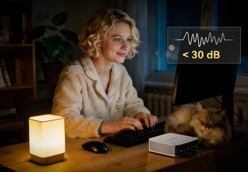 Im Alltagsbetrieb sind GEEKOM Mini PCs praktisch lautlos.