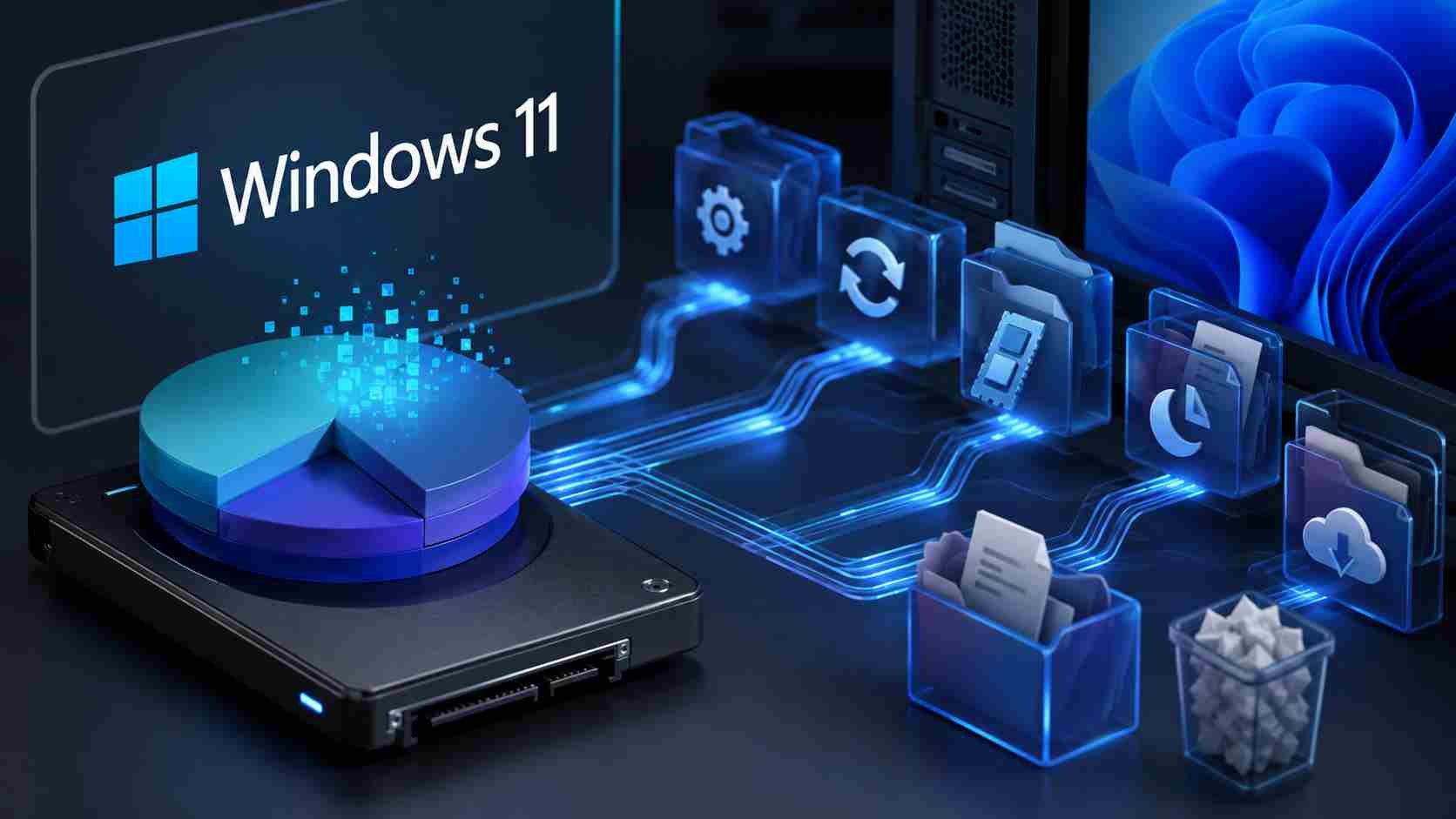 Windows 11 selbst belegt nach der Installation rund 27 bis 40 GB. Klingt überschaubar. Stimmt aber nur auf den ersten Blick.