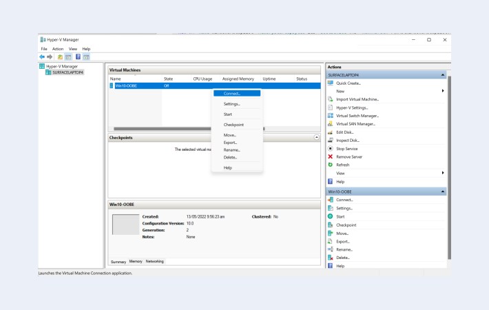 Hyper-V virtuelle Maschinen auf einem Windows 11 Laptop
