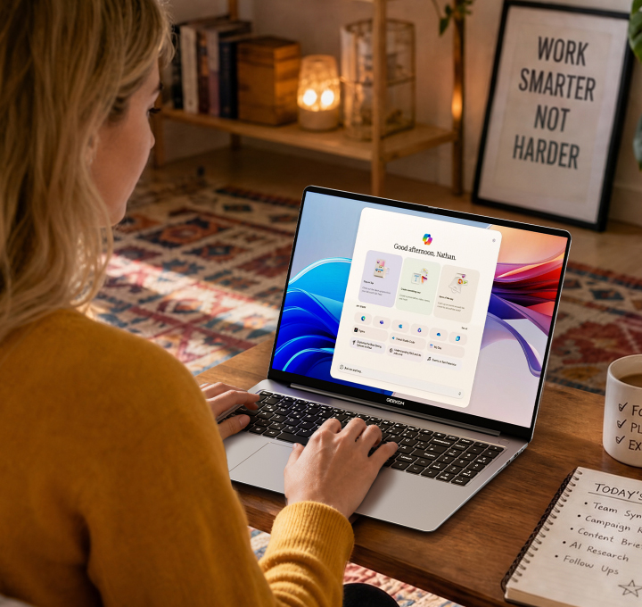 GEEKOM Business Laptop führt Copilot und KI-Workloads lokal aus