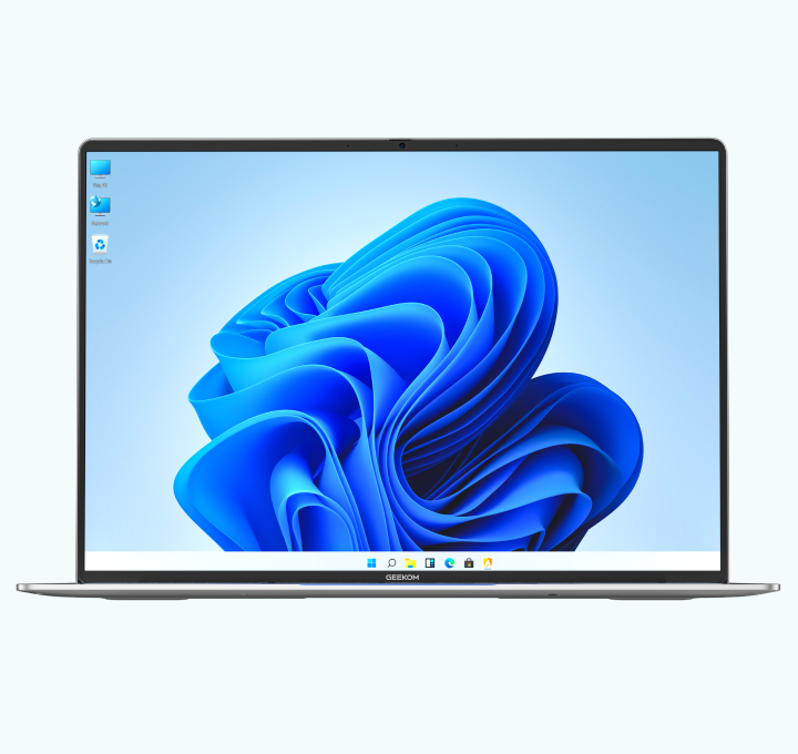 Windows 11 Pro mit BitLocker und Remote-Management auf einem GEEKOM Laptop