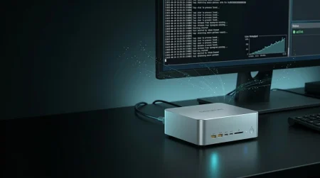 Mini PC mit Strix Halo betreibt Qwen3.8 Flash Next lokal als llama.cpp-Server unter Ubuntu